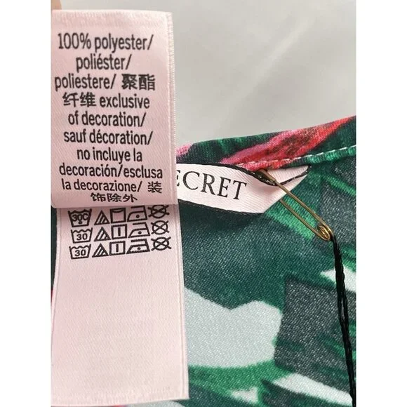 Victorias Secret Racerback Flowy Tank Top Tropical Resort Sz Medium NWT - Picture 3 of 5